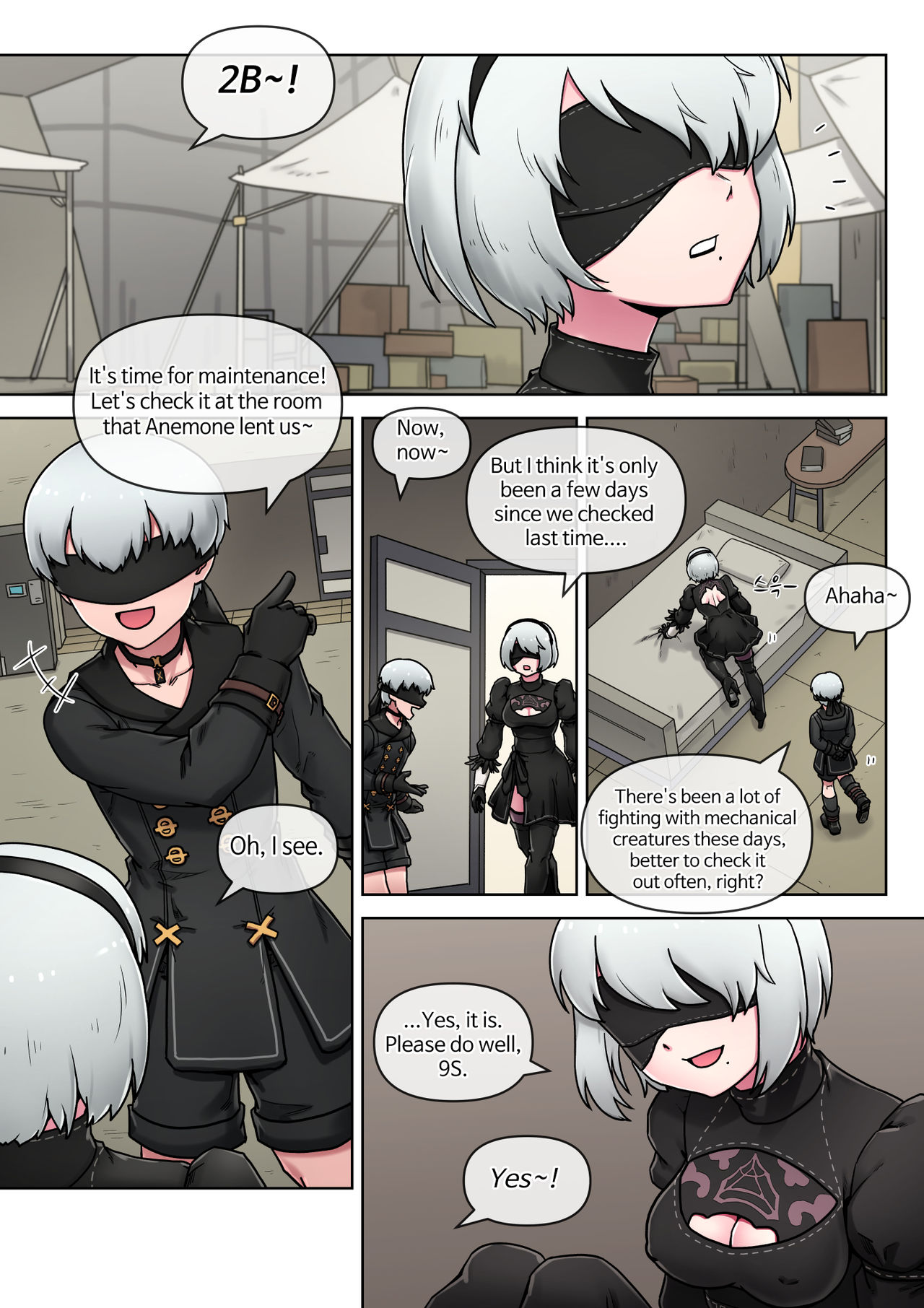 Android Series — Hardcore Fucking and Oil Maintenance for the Sexy 2B Robot [Mack] [English]