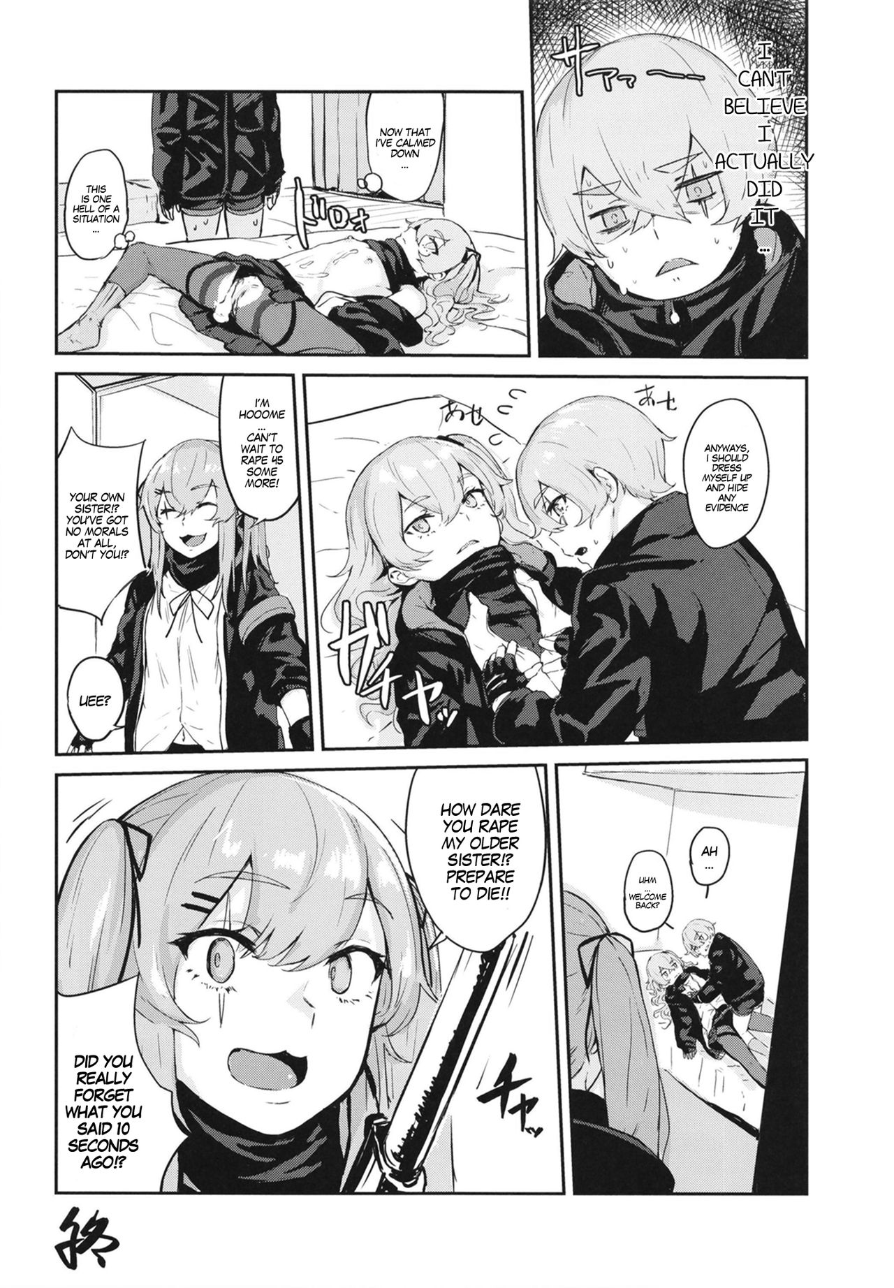 Android Series — UMP45 UMP9 Hardcore Yuri Fucking [Hardcore Zayaku Souten (Hirayan)] 45XY45 (Girls’ Frontline)