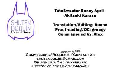 Bunny Girl Series — TateSweater Bunny April Gets Fucked Hard In Cosplay [Kuroshiro Desire (Akitsuki Karasu)]