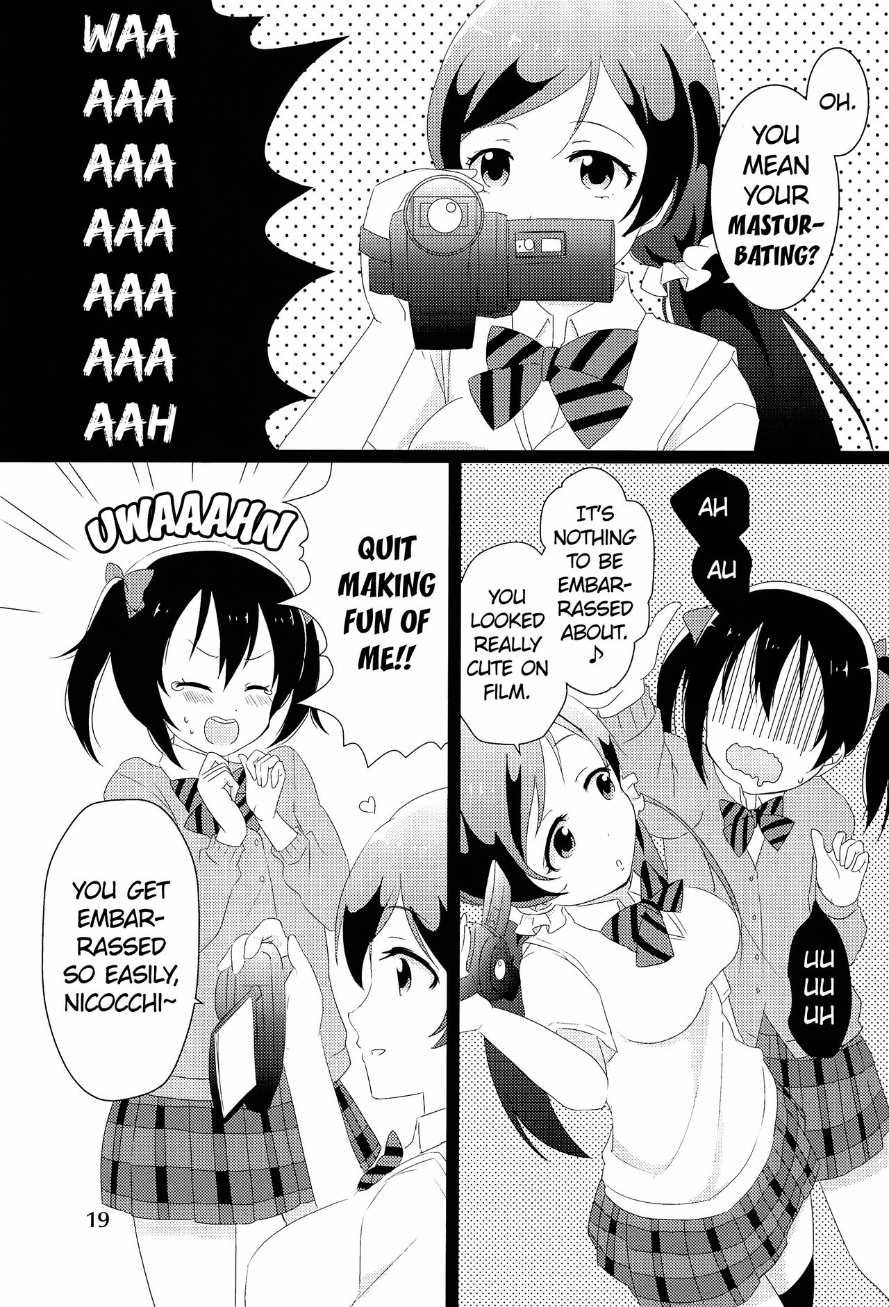 Classmates Series — NozoNico Style XXXX Study: Hardcore Lesbian Threesome Fucking, Explicit Yaoi Doujinshi Hentai Scene [Bokura no Love Live! 2] [Yumemiru Ichigo-chan (Gyoniku Sausage Funsai Gyokurocha)]