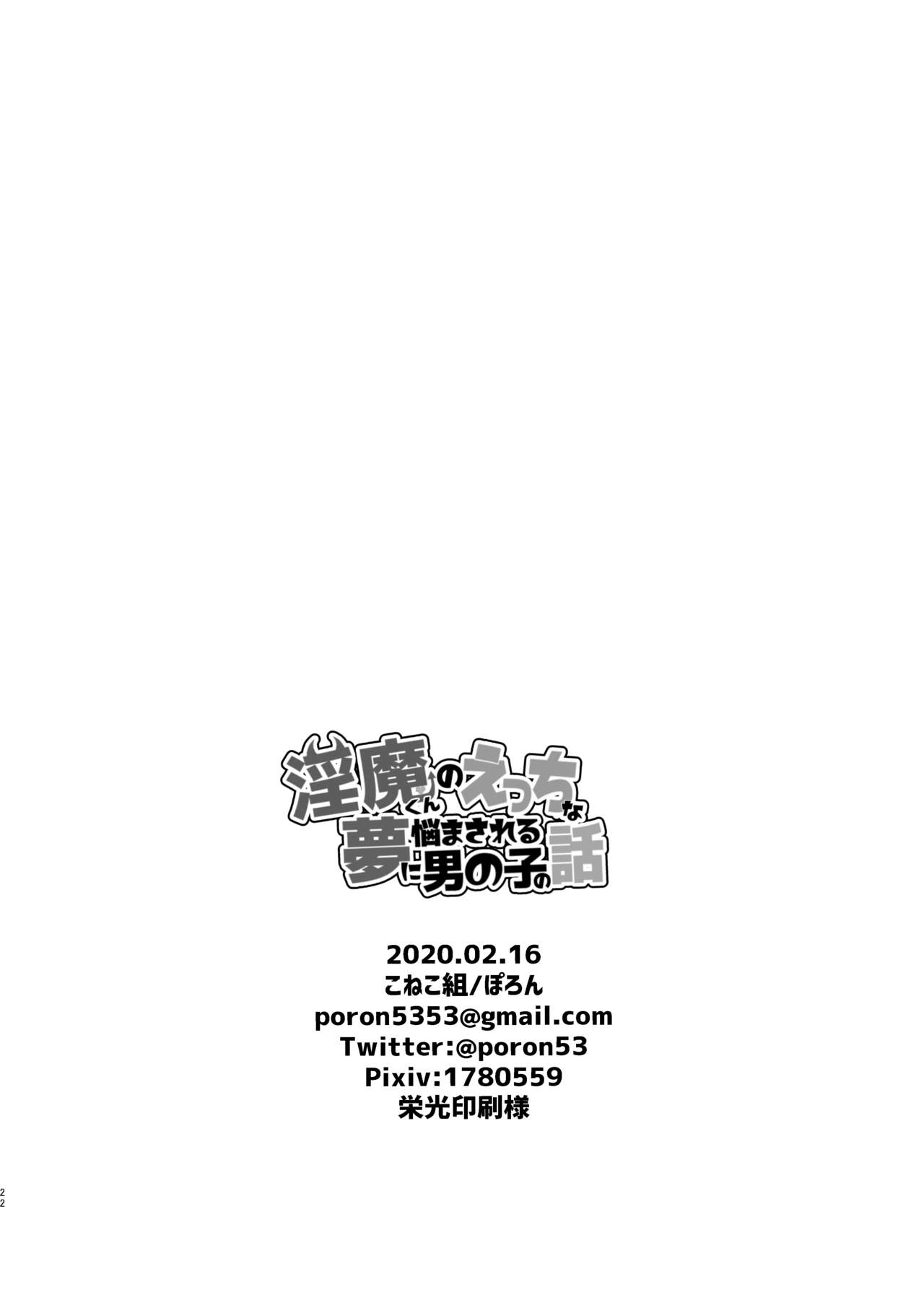 Dream Series — A Boy Tormented by Horny Wet Dreams of a Succubus [Koneko Gumi (Poron)]