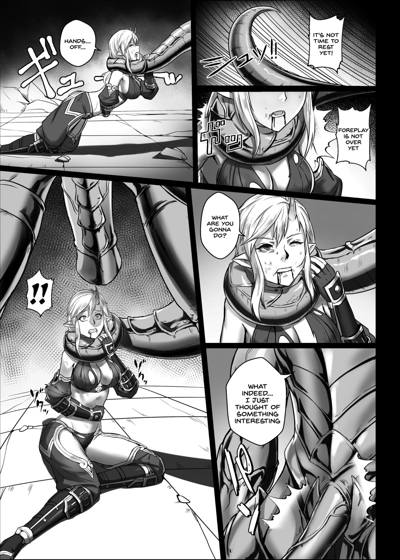 Explicit Conquest Series — Orc Fortress Raid, Monsters Dominate Captured Female Adventurers Roughly [Seikei Doujin (Yan)]