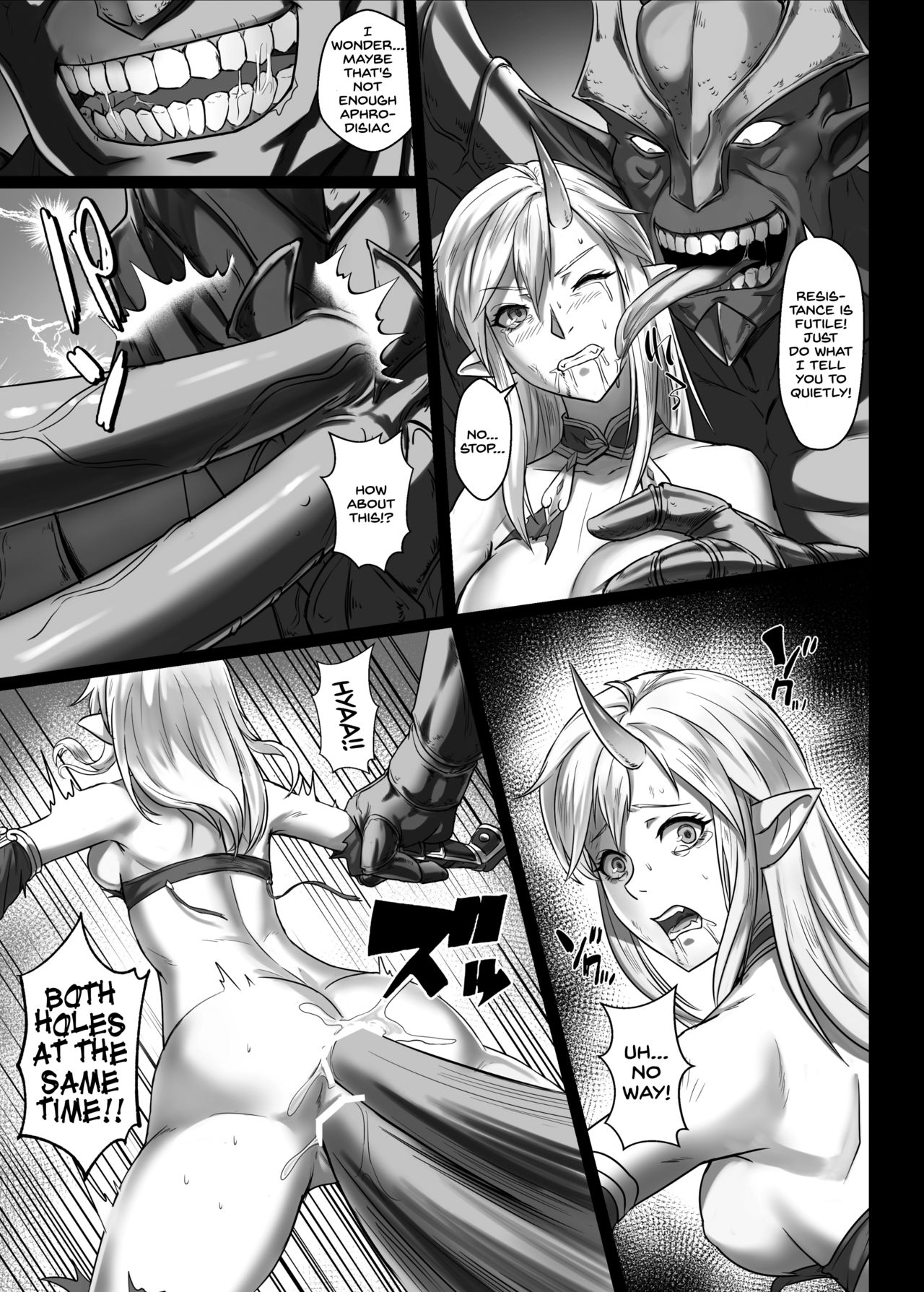 Explicit Conquest Series — Orc Fortress Raid, Monsters Dominate Captured Female Adventurers Roughly [Seikei Doujin (Yan)]
