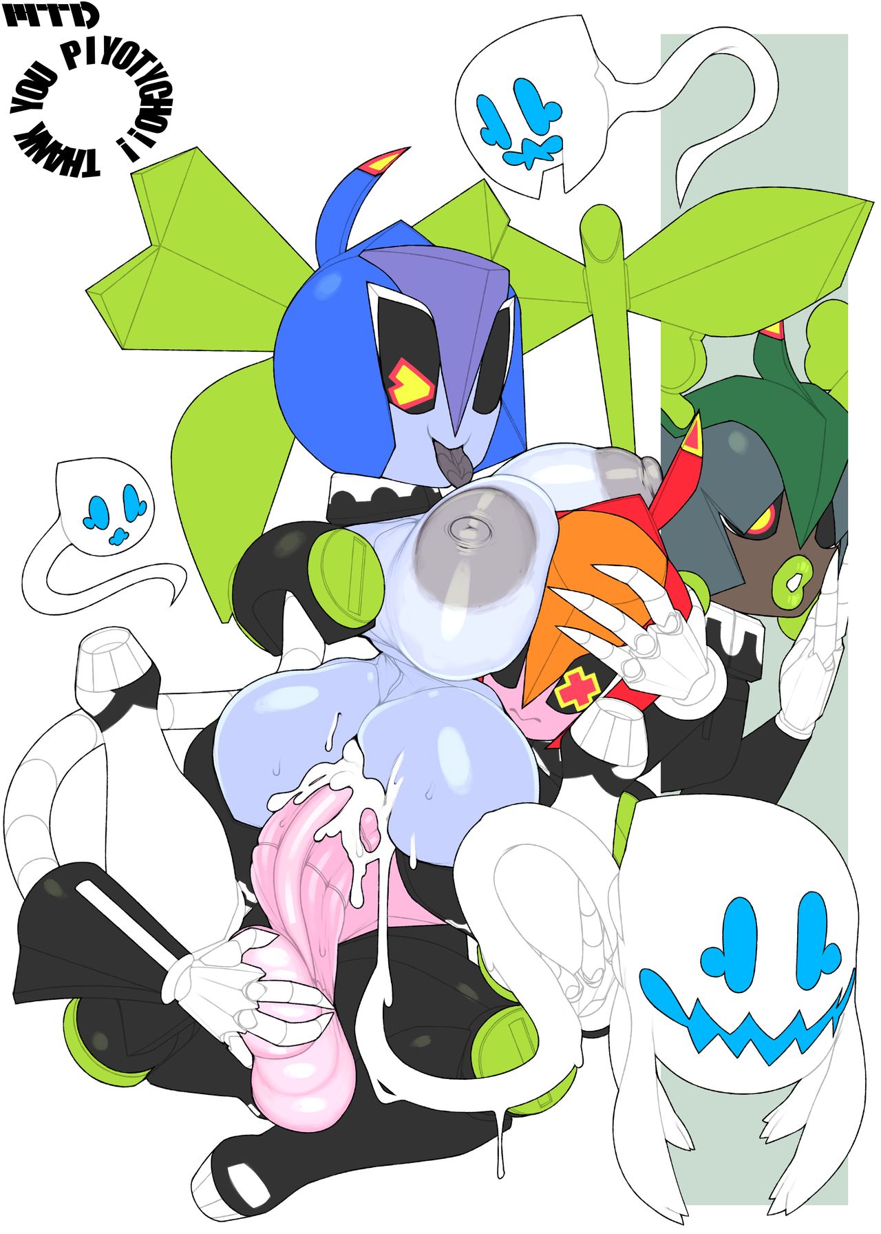 Explicit Series — Ghosts And Robots Rough Fucking Action [Piyotycho] Ghost’N’Bots (Strikethrough) [English]