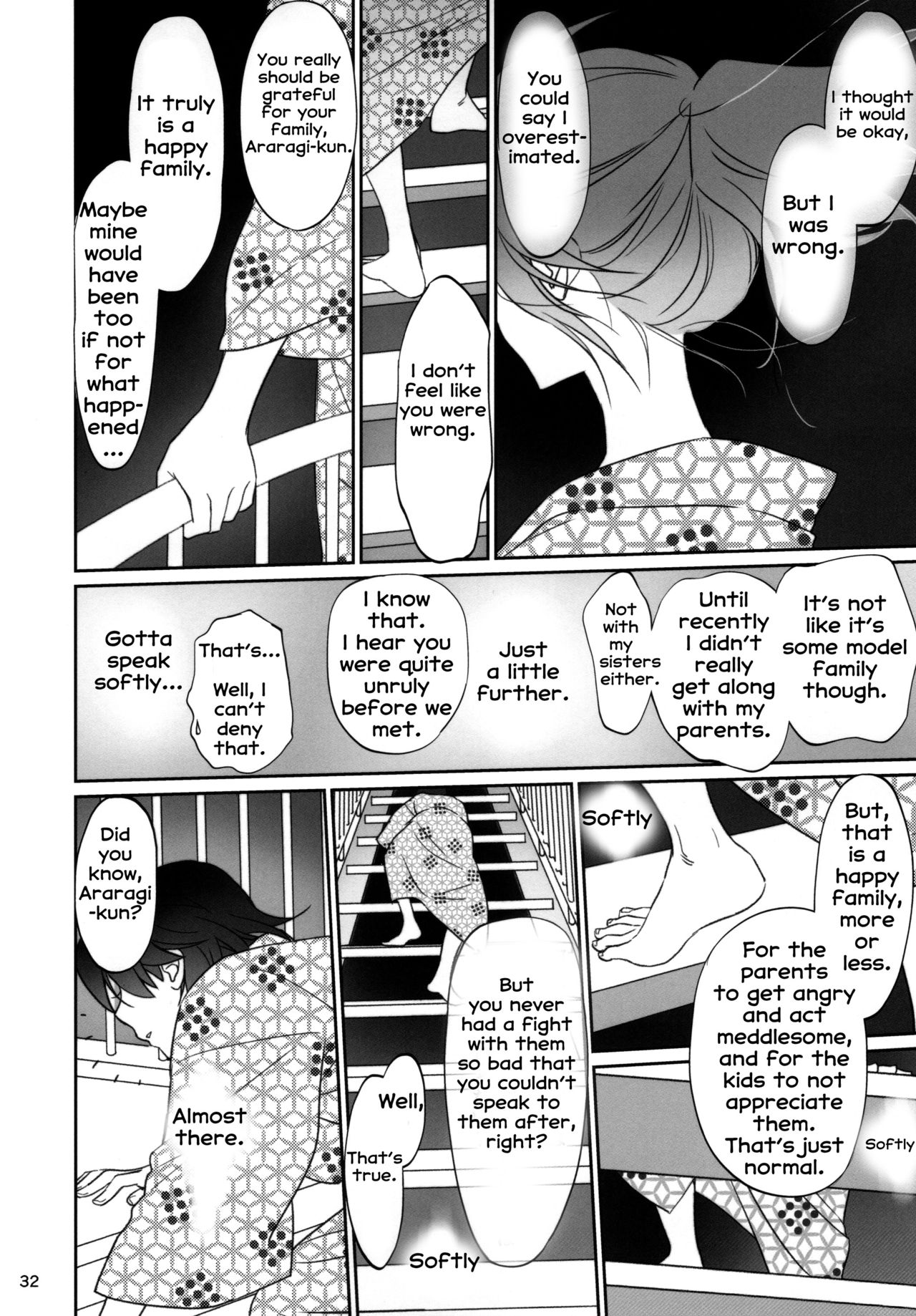 Family Series — Hardcore Family Threesome Creampie Fuckfest  [C91 Bloody Okojo Akutagawa Manbou Takakujyu Hitagi Family Kouhen Bakemonogatari English Erozbischof]