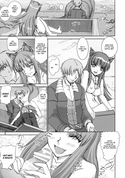 Fantasy Series — Spice and Wolf Hentai Wolf-Girl Fucks Human for Breeding