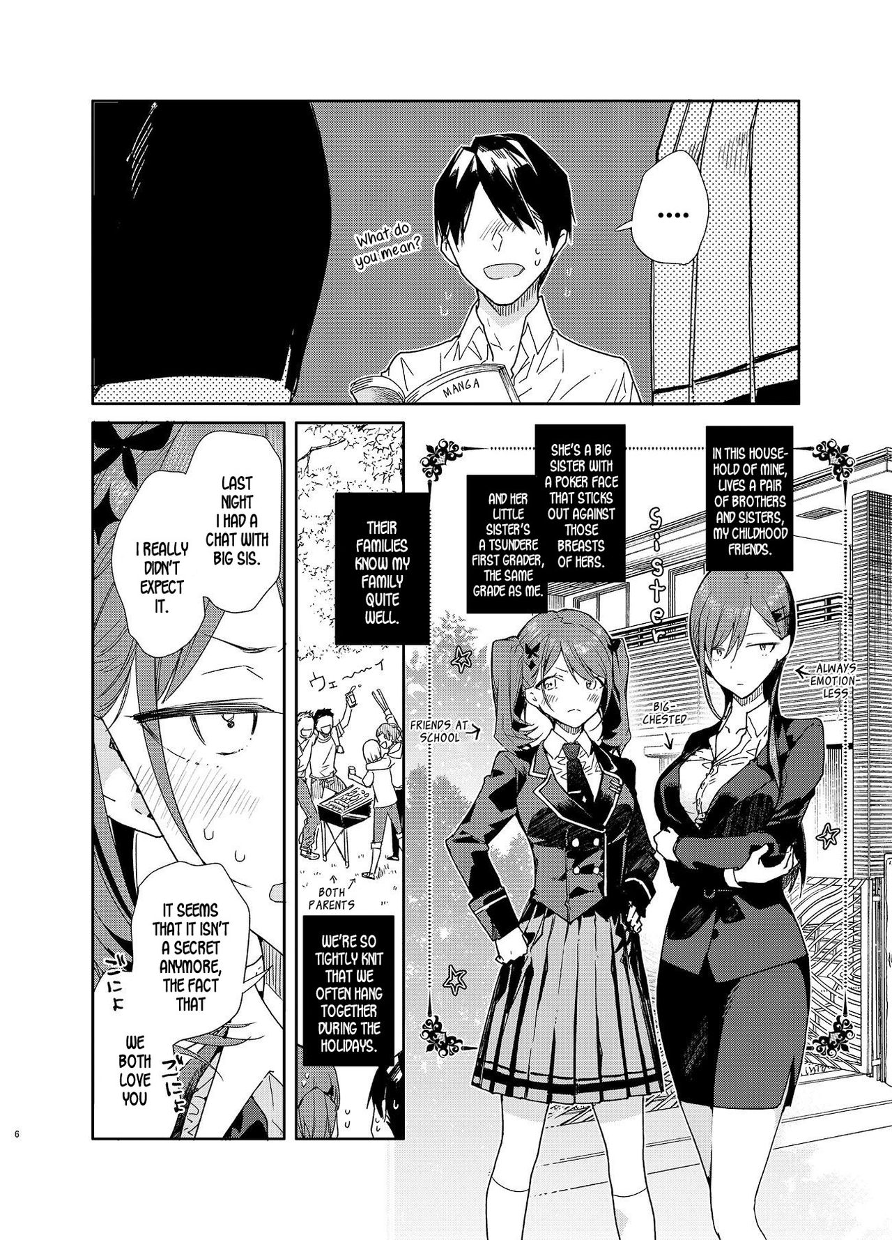 Incest Series —  Hardcore Threesome with the Tsundere Girl Next Door and Her Shameless Older Sister [Mutou Koucha]