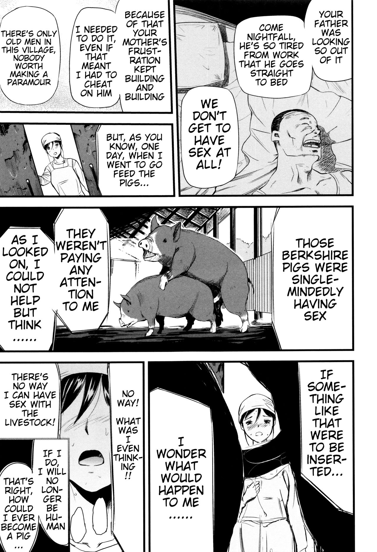 Incest Series — Mother and Daughter Pigsty Slut Training Hardcore Threesome  [Yamada Tahichi] (Kemono DIRECT 3) [English] [Mynock]