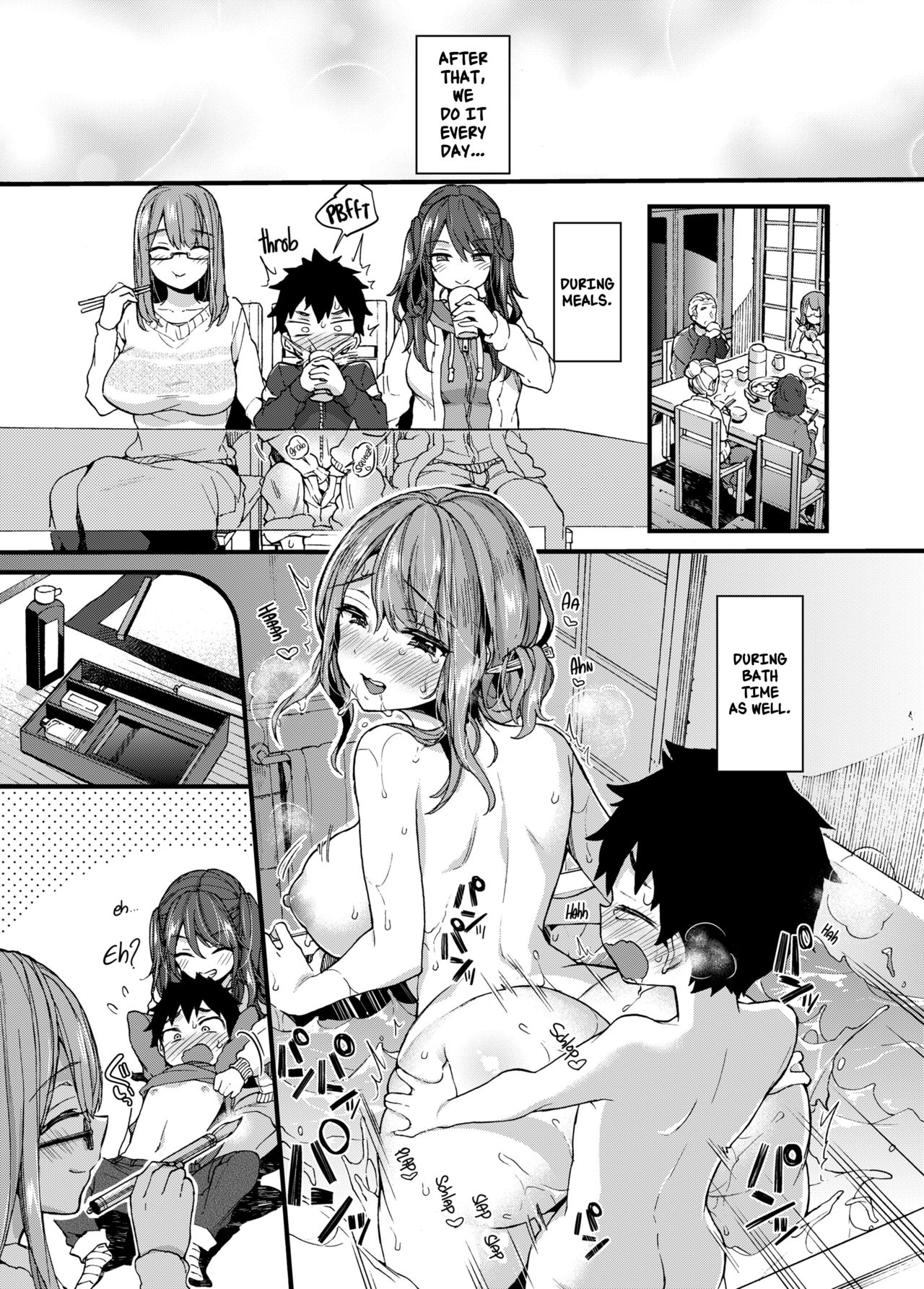 Incest Series — My Busty Cousins Fuck Me Hard and Take Turns Riding My Cock During Winter Break [Koniro Drops (Morishima Kon)]