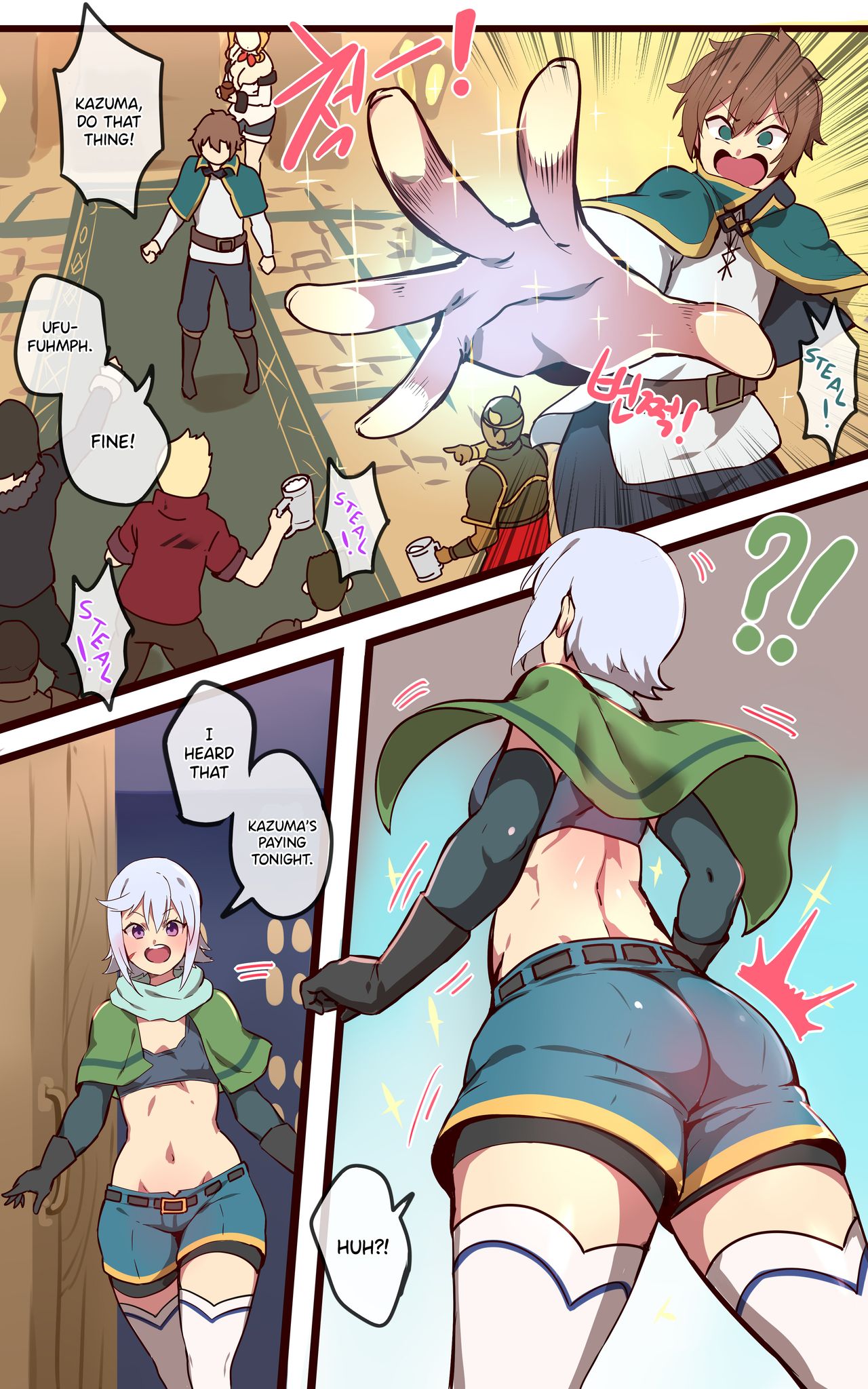 Isekai Gangbang Series — Horny Goddess Aqua and Megumin Fucked Rough in Fantasy World [ooyun]
