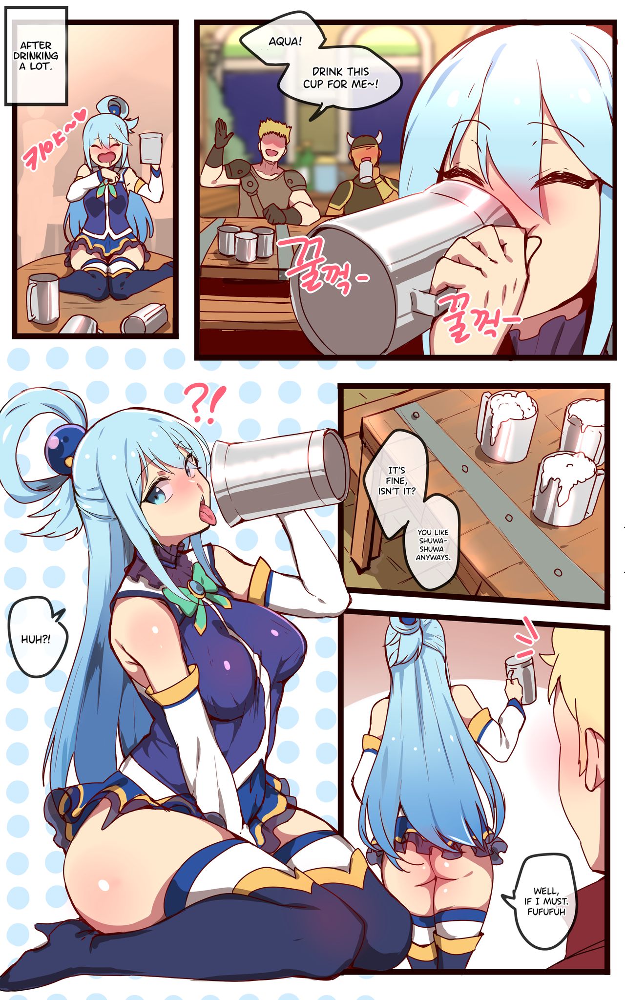 Isekai Gangbang Series — Horny Goddess Aqua and Megumin Fucked Rough in Fantasy World [ooyun]