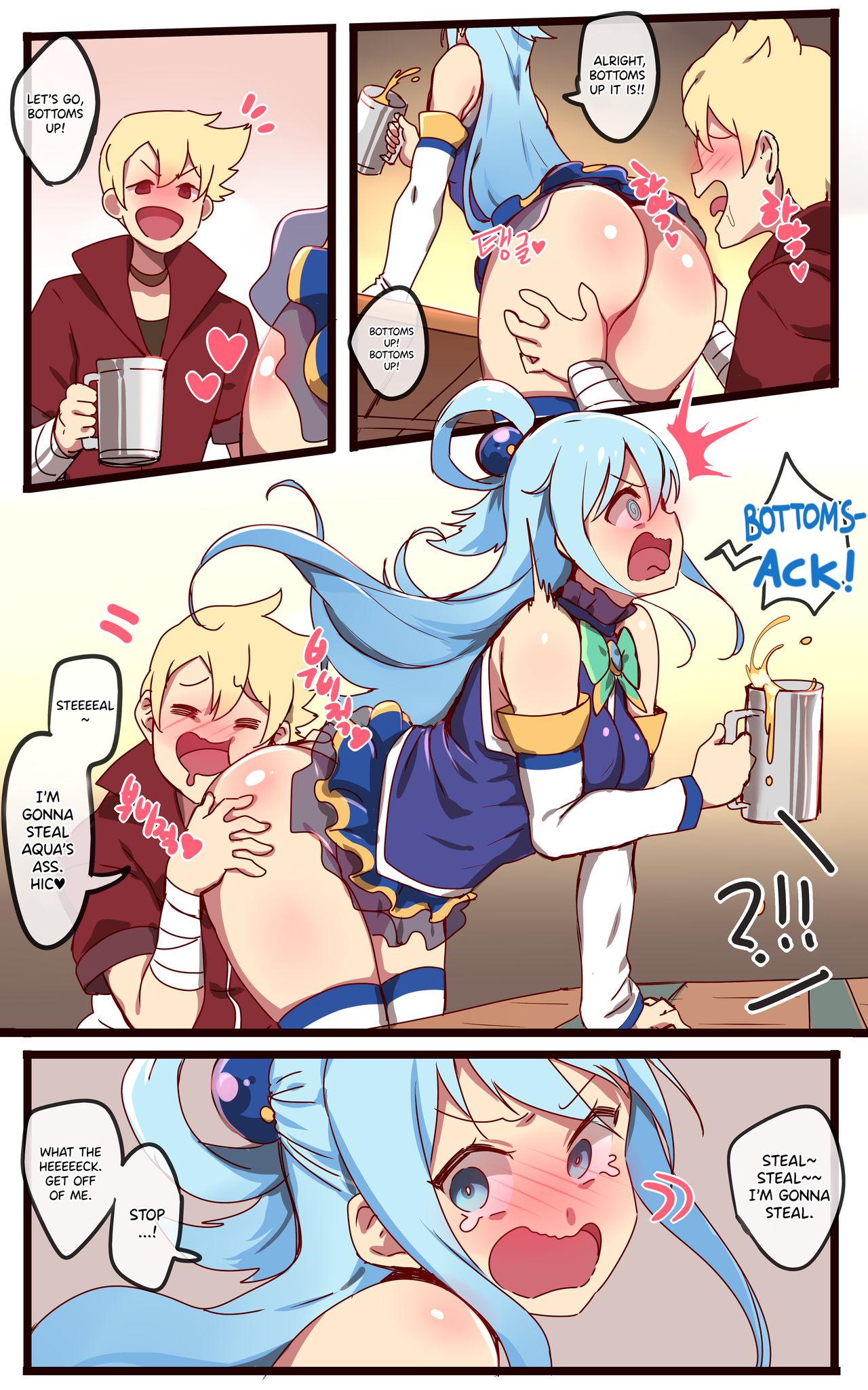 Isekai Gangbang Series — Horny Goddess Aqua and Megumin Fucked Rough in Fantasy World [ooyun]