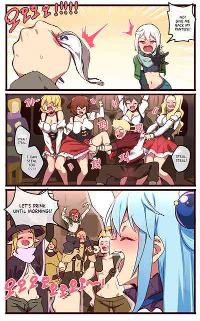 Isekai Gangbang Series — Horny Goddess Aqua and Megumin Fucked Rough in Fantasy World [ooyun]