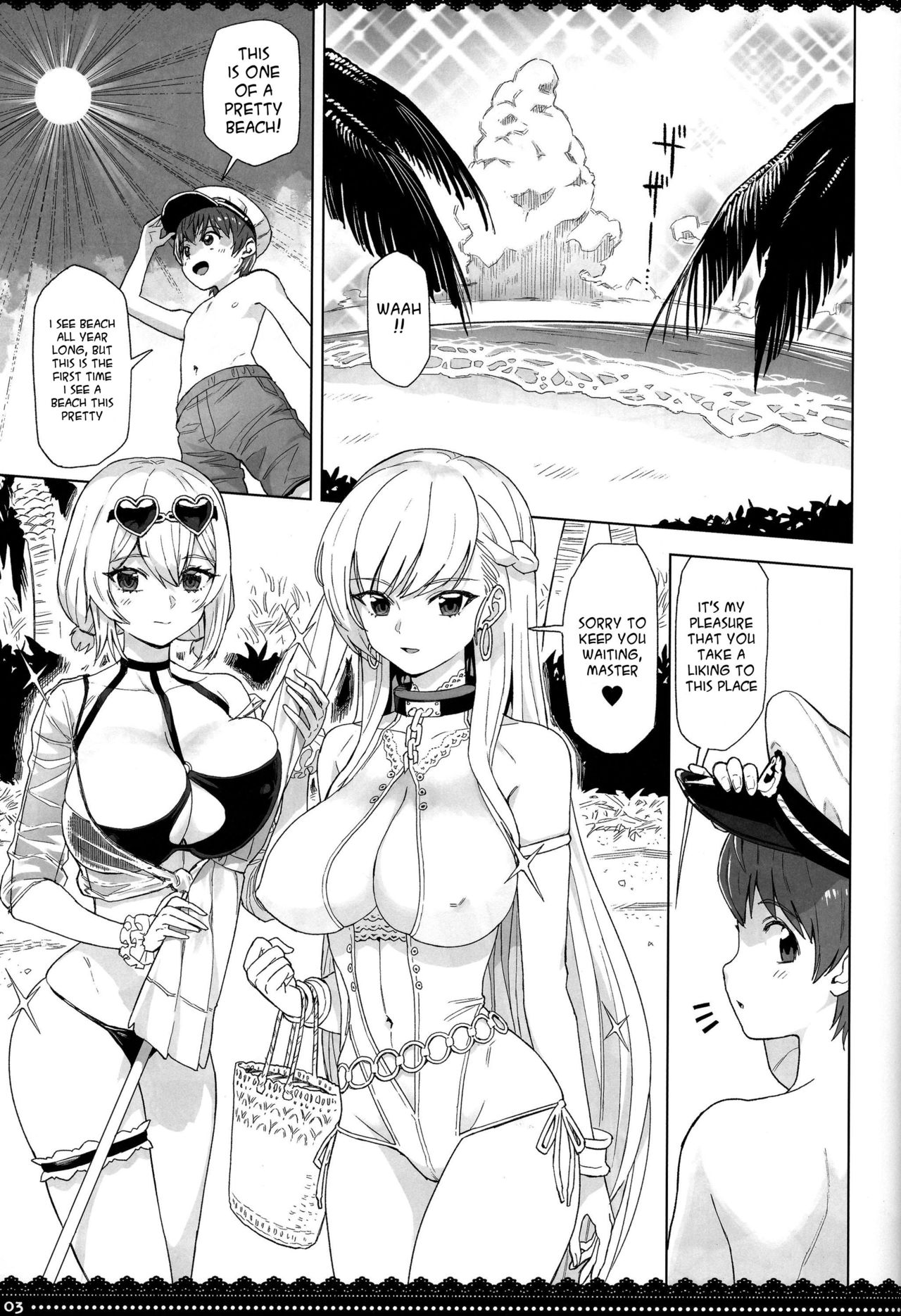Maid Service Series —  Spent Summer Vacation Getting Serviced By Horny Maids  [C96 Nihohuhehon Supurai PRIZM Azur Lane English Spicaworks]