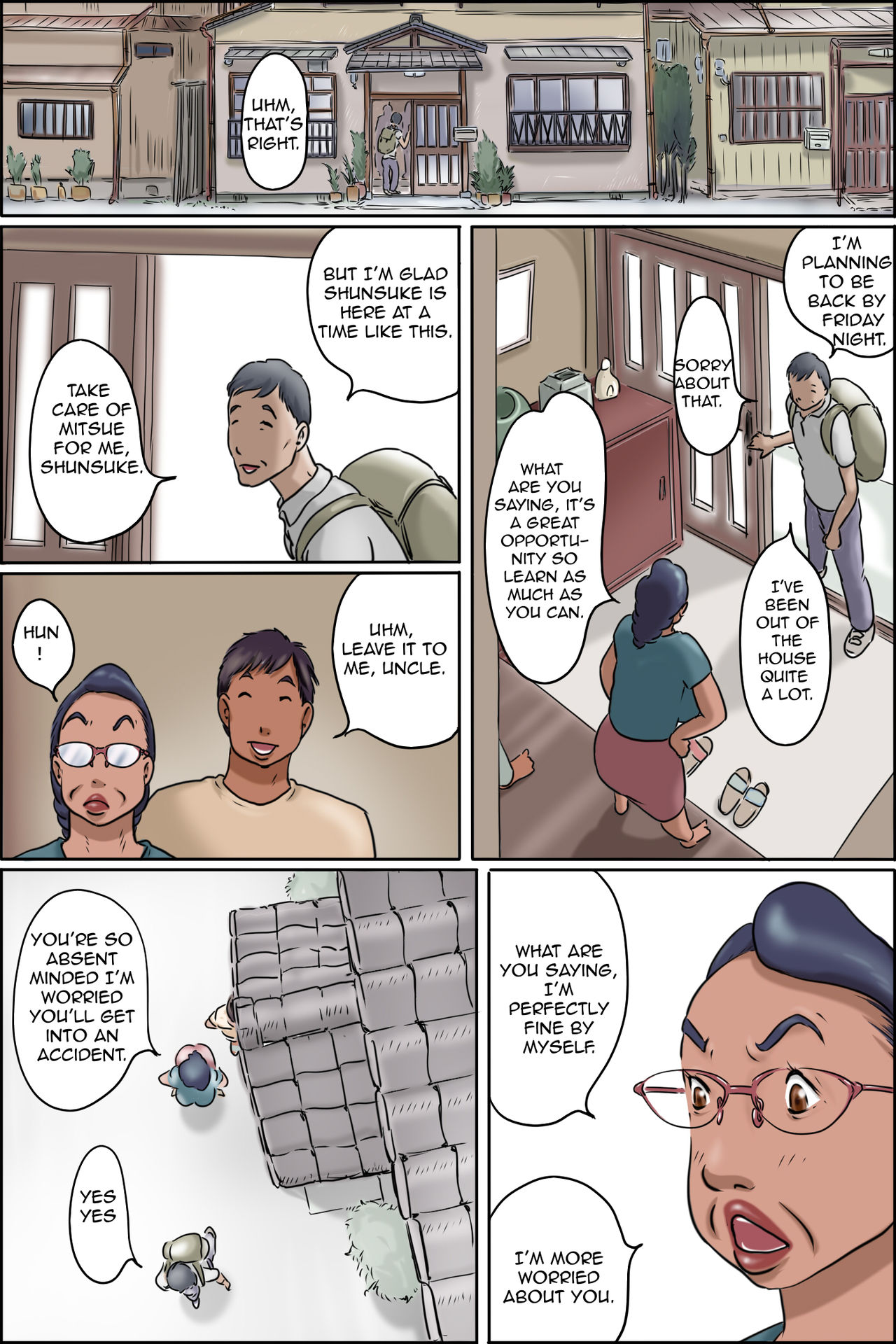 Mature Women Series — Aunt Shimura’s Afternoon Fuck Session with Creampie Finish [Zenmai Kourogi] [English][Amoskandy]