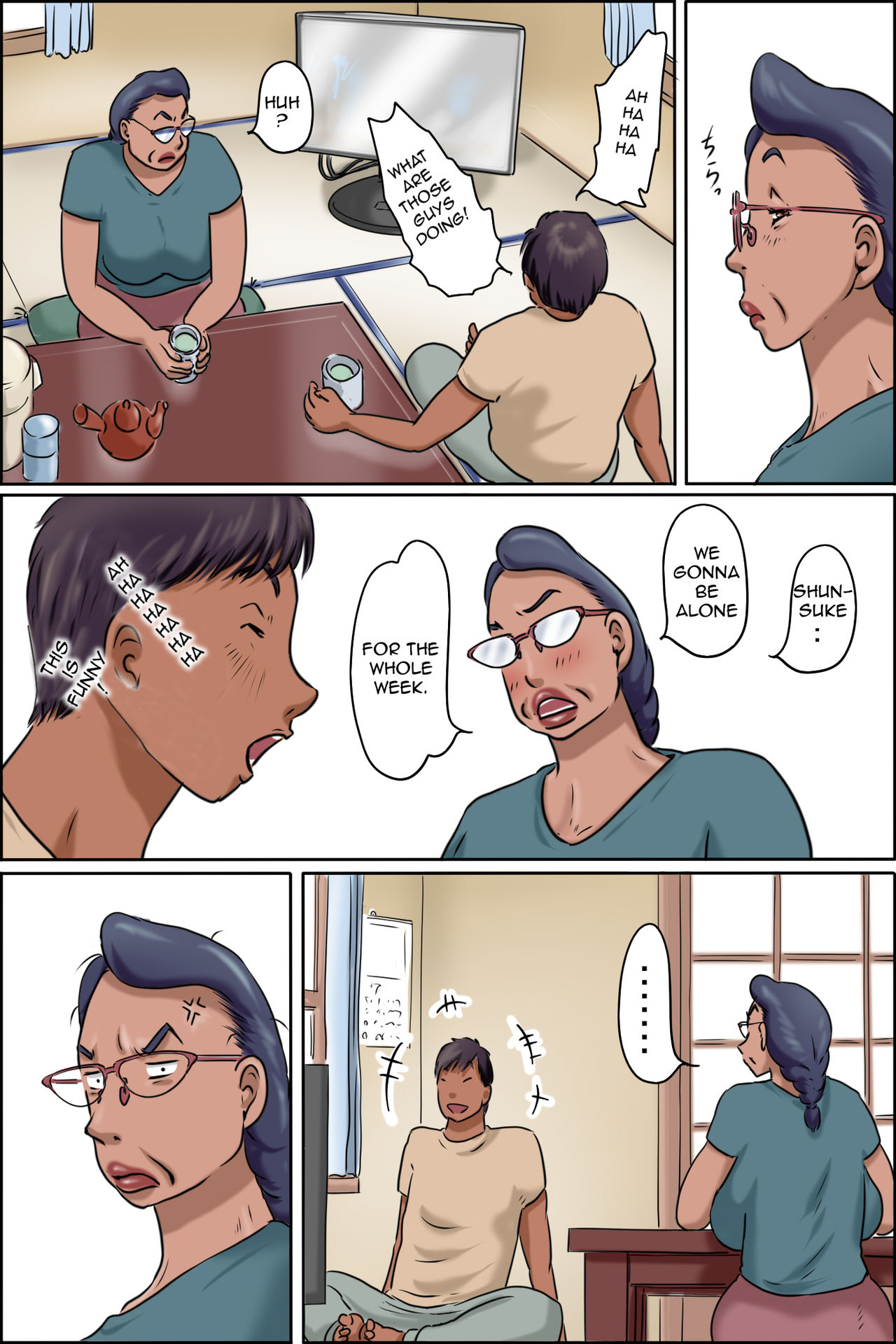 Mature Women Series — Aunt Shimura’s Afternoon Fuck Session with Creampie Finish [Zenmai Kourogi] [English][Amoskandy]