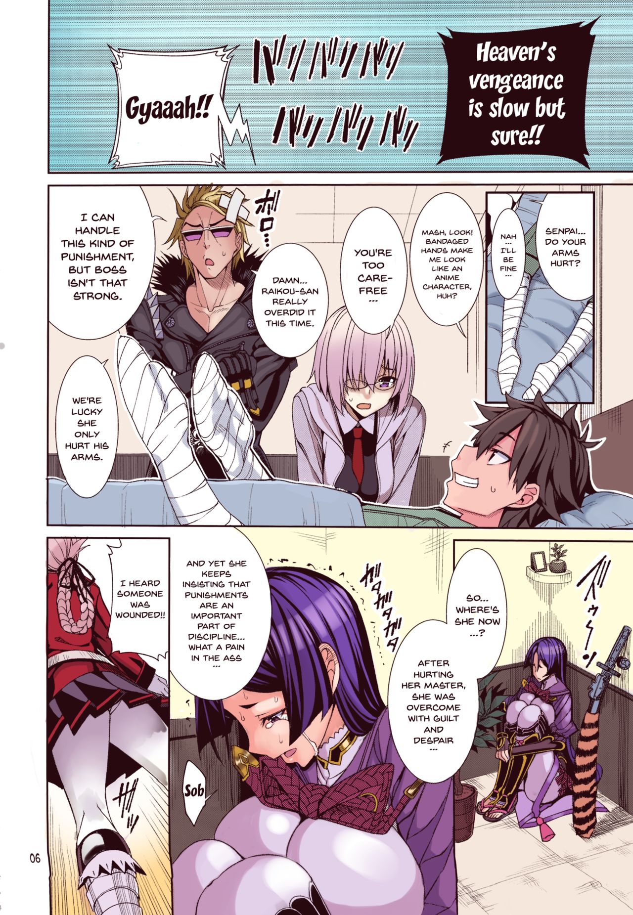Mature Women Series — Raikou gets fucked hard by Kango in colorized English doujin [Coffee Maker (Asamine Tel)]