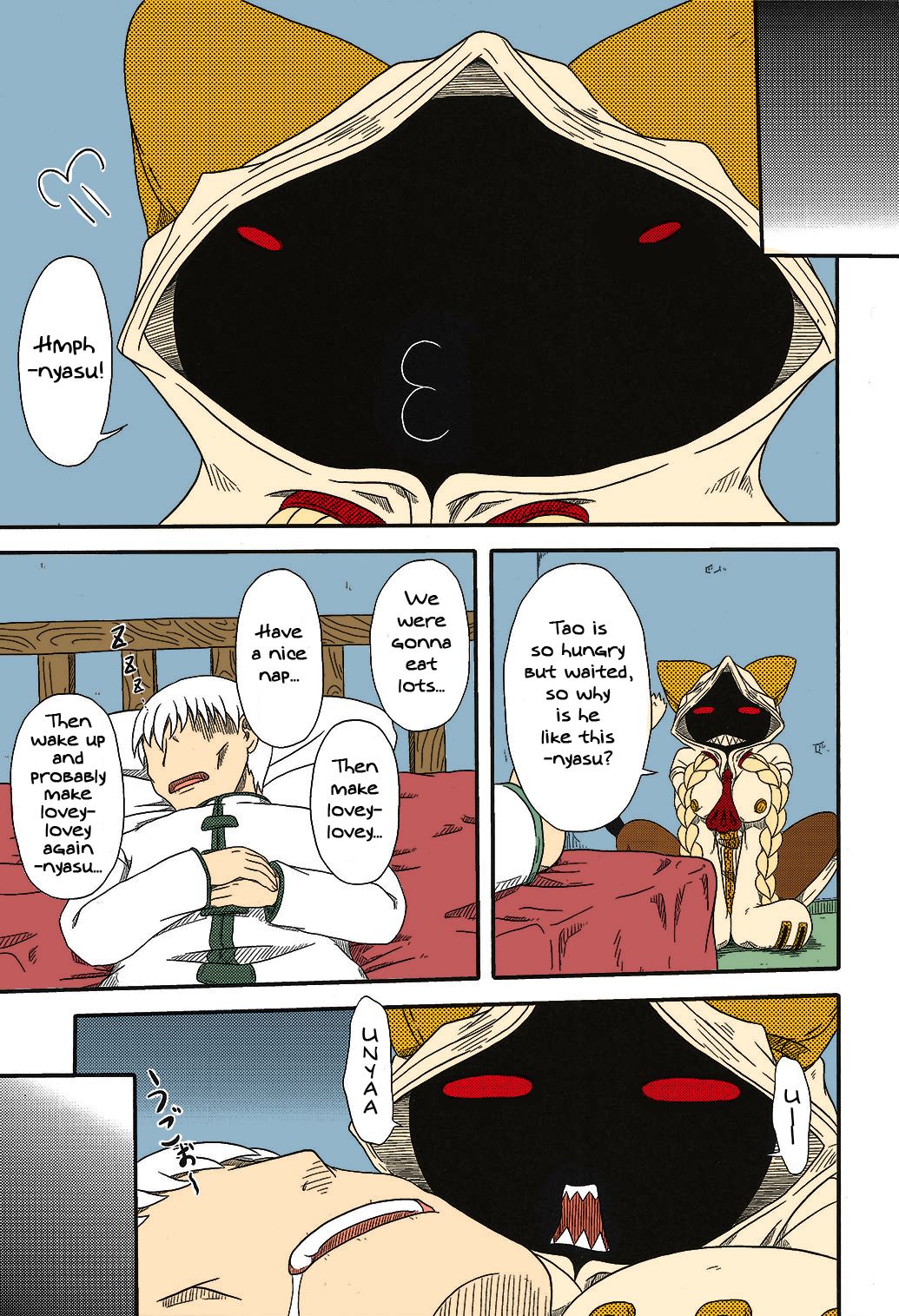 Meat Delivery Fuck Series — [Umikaidou (Nankai no Sizimi)] Nikuman Chokusou Home Delivery Meat Buns BLAZBLUE English Colorized