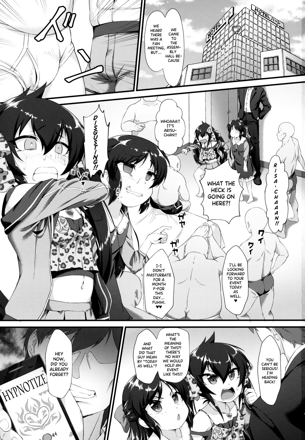 Mind Control Series —  Idol Fan Meeting Hypnosis Turns Into Fucking Gangbang For Arisu and Risa [COMIC1☆15 CHARAN PORAN Nekono Matatabi THE iDOLM@STER CINDERELLA GIRLS English Hennojin]