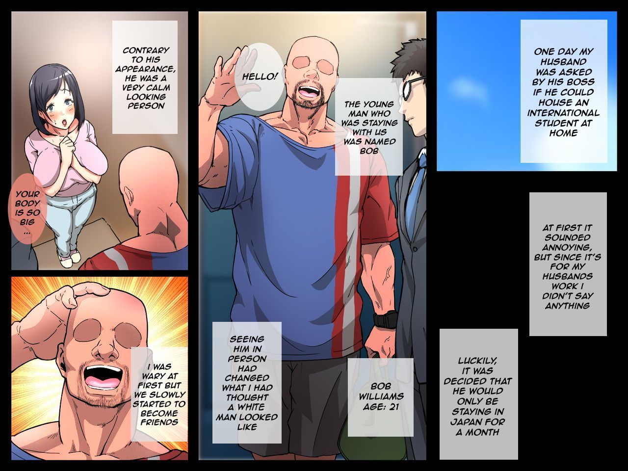 NTR Series — Wife Gets Fucked Hard by White Exchange Student in Front of Husband’s Picture [Spongehead (Daruguxwa)]