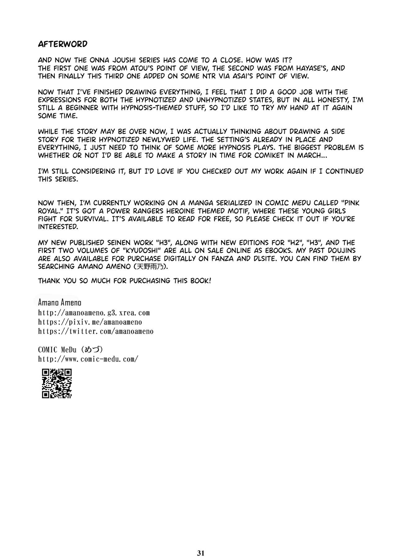 Office Series — Big Tits Female Boss Hypnotized Into Flesh Doll 3 [M (Amano Ameno)]