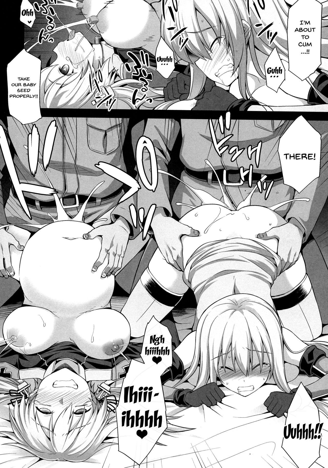 Pregnant Series — Prinz Eugen & Bismarck Fucked Hard, Impregnated, and Forced to Give Birth [COMIC1☆15 Akuten Soushin Kokutou Nikke KanColle]