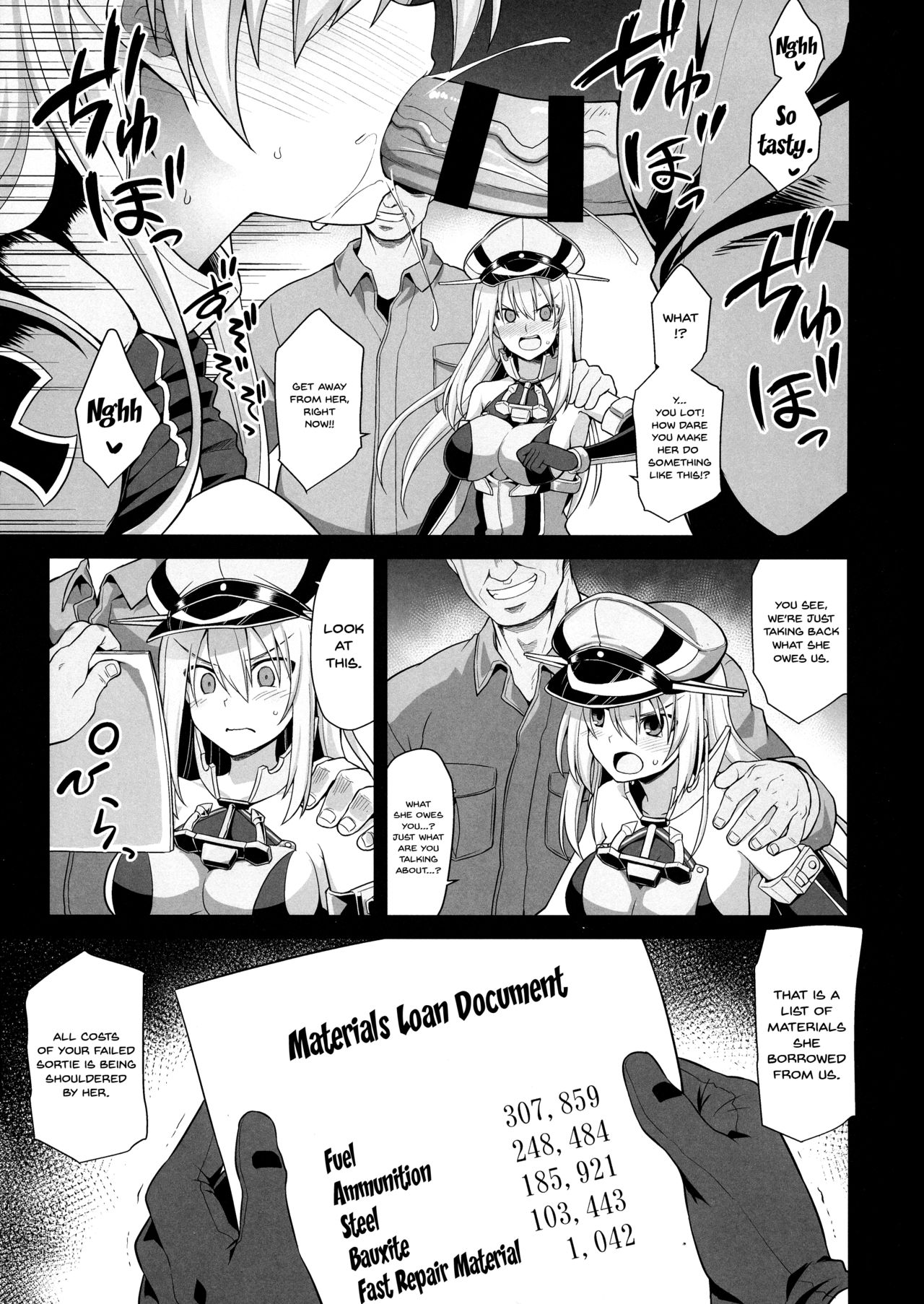 Pregnant Series — Prinz Eugen & Bismarck Fucked Hard, Impregnated, and Forced to Give Birth [COMIC1☆15 Akuten Soushin Kokutou Nikke KanColle]
