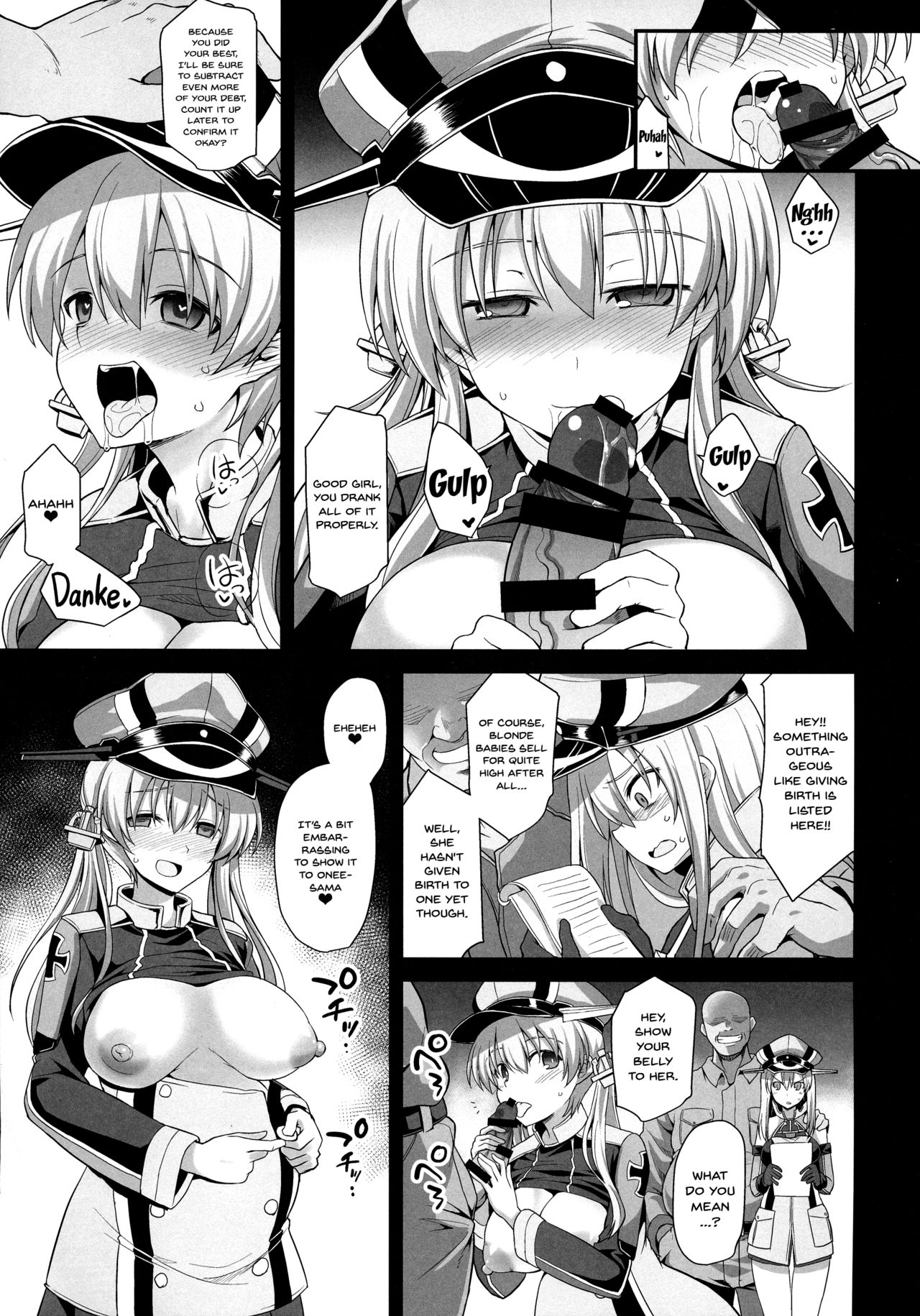 Pregnant Series — Prinz Eugen & Bismarck Fucked Hard, Impregnated, and Forced to Give Birth [COMIC1☆15 Akuten Soushin Kokutou Nikke KanColle]