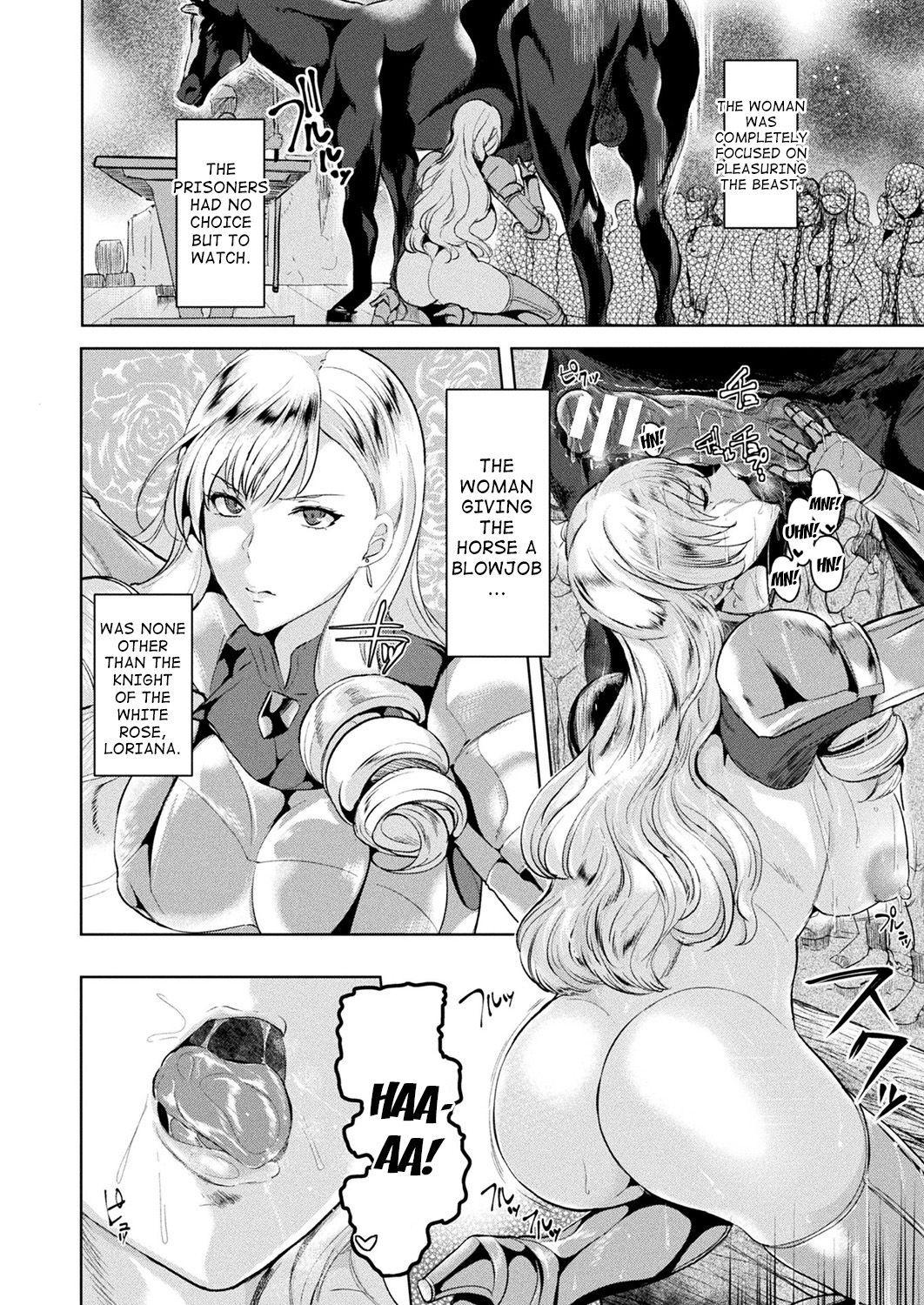 Public Series — White Rose Knight Loriana Gets Publicly Ravaged by Beasts [Satou Souji]