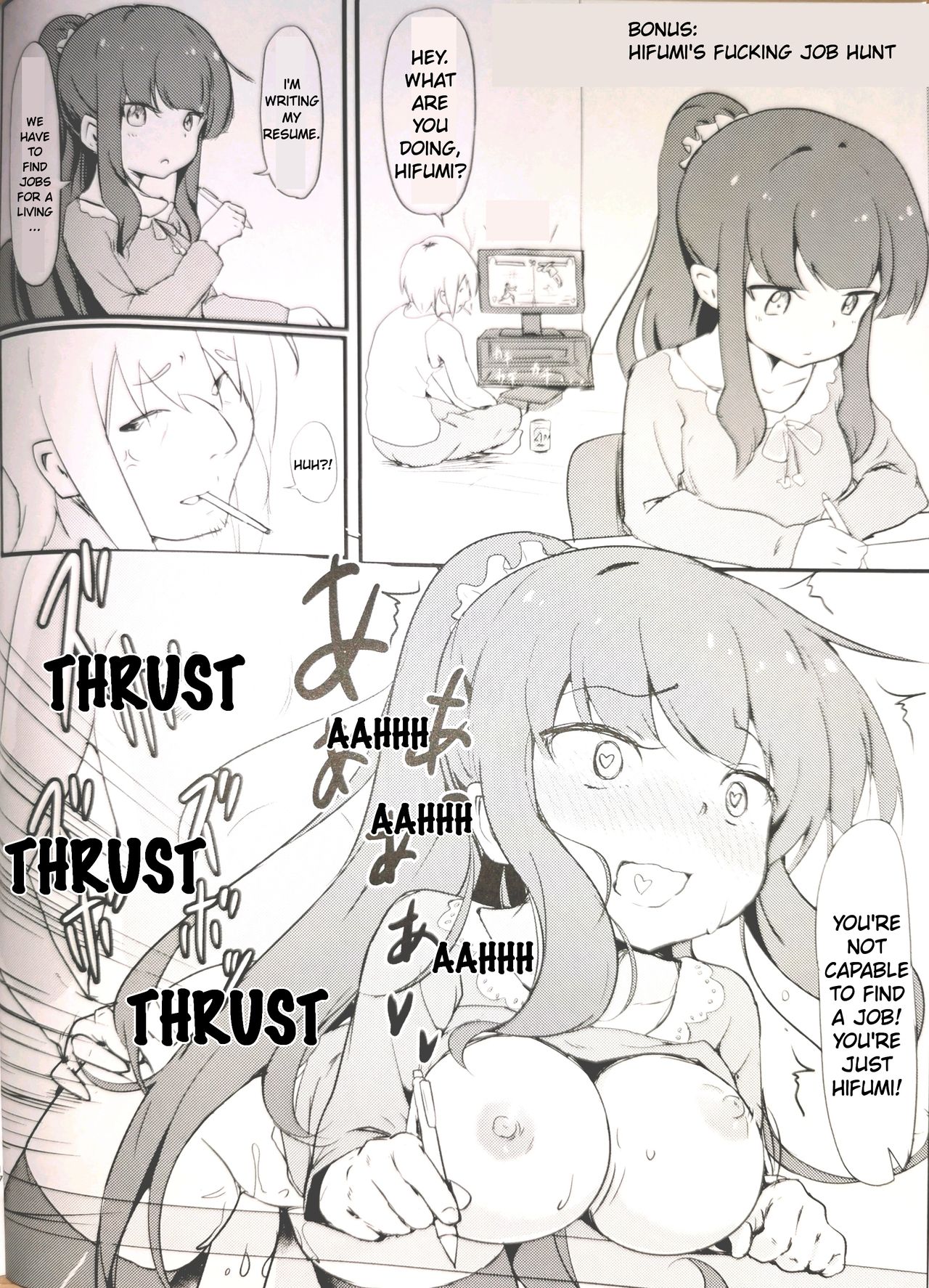 Reunion Fuck Series — Wild Creampie Threesome With Anime Game Office Hotties Like The First Time We Met [COMIC1☆15] [Binkan Ichirou (Oomori Toshirou)] (NEW GAME!)