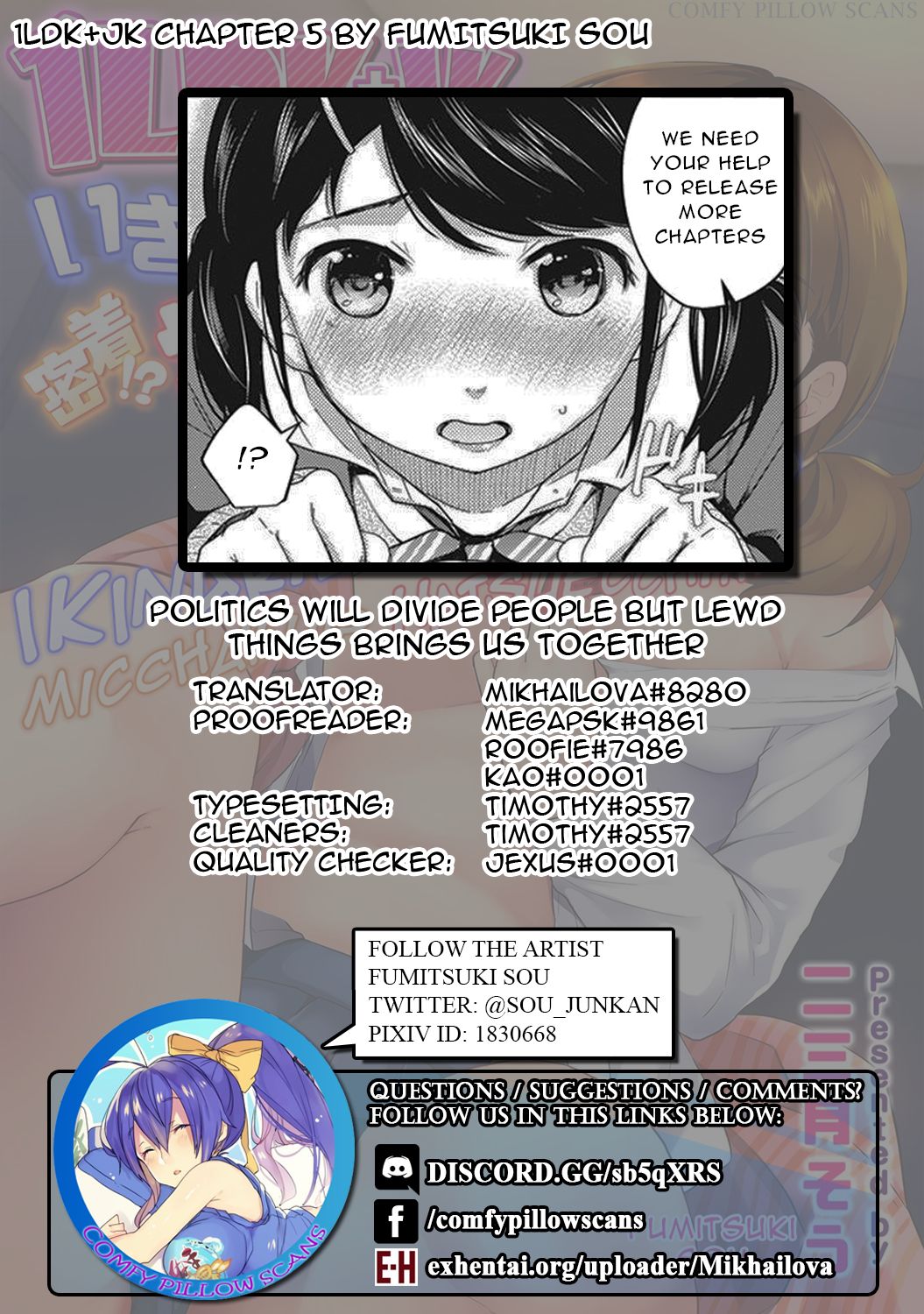 Roommates Series — Sudden Cohabitation with a High School Girl Leads to Intense First-Time Sex  [Fumitsuki Sou] 1LDK+JK Ikinari Doukyo? Micchaku!? Hatsu Ecchi!!? Ch. 1-18