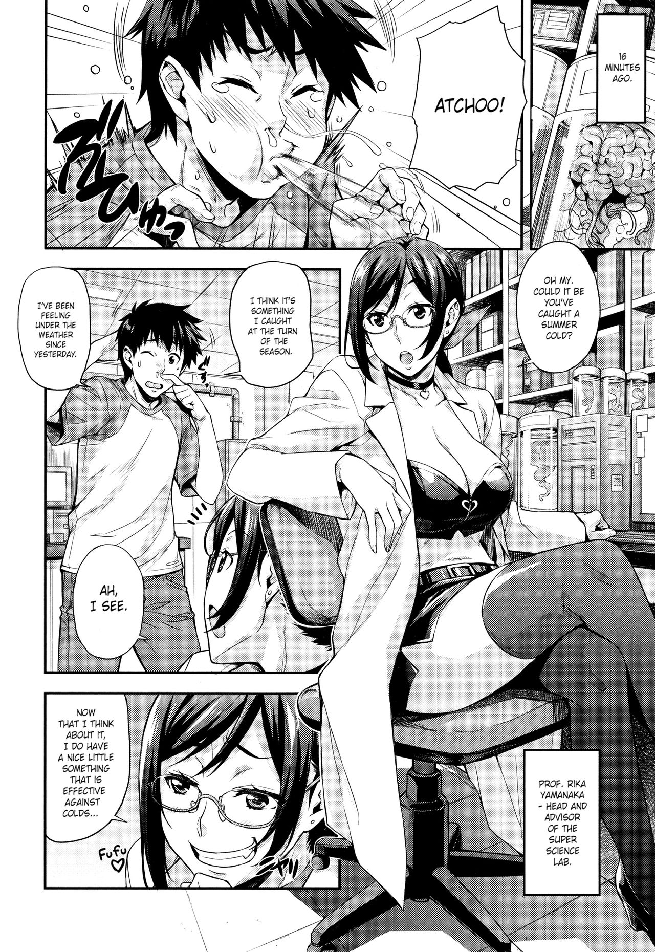 Schoolgirl Science Lab Series — Brains Meets Breeding: Nerdy Girls Get Fucked Raw, Ch. 1-4 [Takurou]