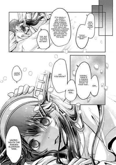 Schoolgirl Series — Cherry Blossom Base T-shirt Fuck with Busty Shipgirl Haruna Hardcore Gangbang Creampie