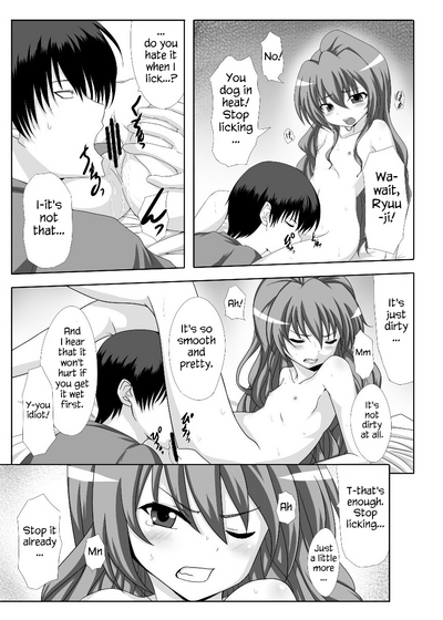 Schoolgirl Series — Toradora! Taiga and Minori share cock and get filled with mutual creampies