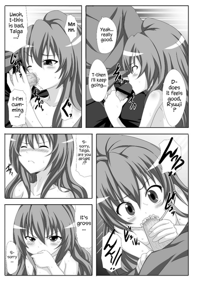 Schoolgirl Series — Toradora! Taiga and Minori share cock and get filled with mutual creampies