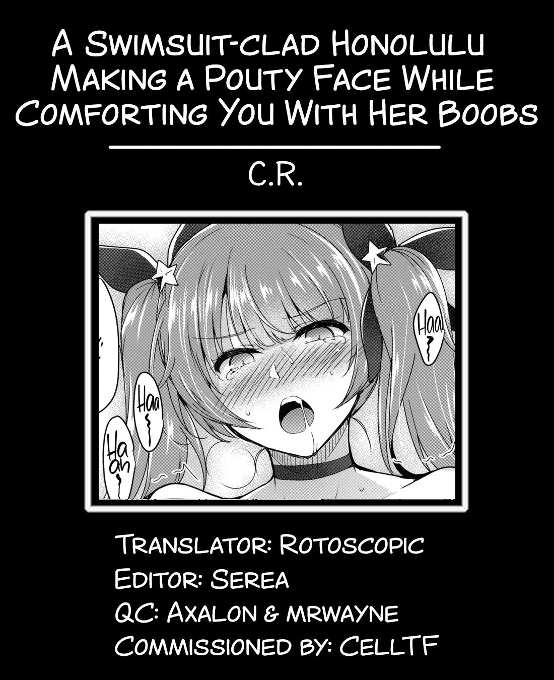 Swimsuit Series — Swimsuit-clad Honolulu Pouts and Comforts You With Her Big Tits [C96 C.R’s NEST (C.R)]