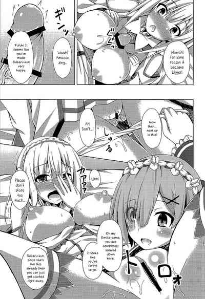 Teacher Series — Rem Teaches Emilia How to Fuck  [Imitation Moon (Narumi Yuu)]