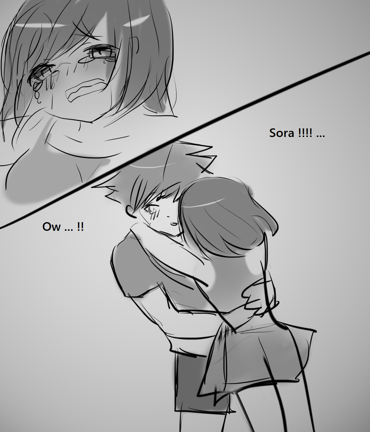 Teen Series — Kairi gets roughly double penetrated by massive cocks after being captured  [Kairi trapped 2]