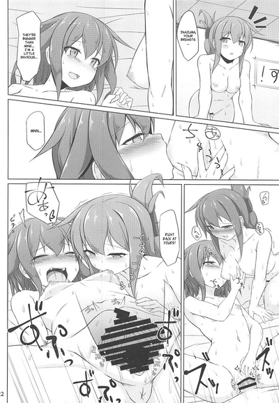 Threesome Series — Ikazuchi and Inazuma Beg for the Admiral’s Creampie  [C96] [Sirotaruto (Kotaru, Shirasaki Karu)]