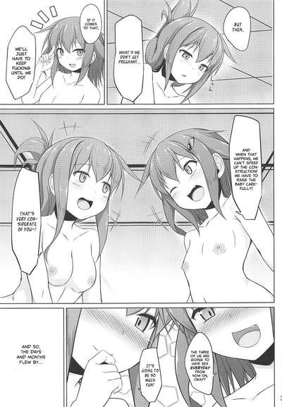 Threesome Series — Ikazuchi and Inazuma Beg for the Admiral’s Creampie  [C96] [Sirotaruto (Kotaru, Shirasaki Karu)]