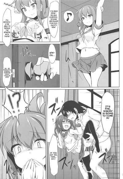 Threesome Series — Ikazuchi and Inazuma Beg for the Admiral’s Creampie  [C96] [Sirotaruto (Kotaru, Shirasaki Karu)]
