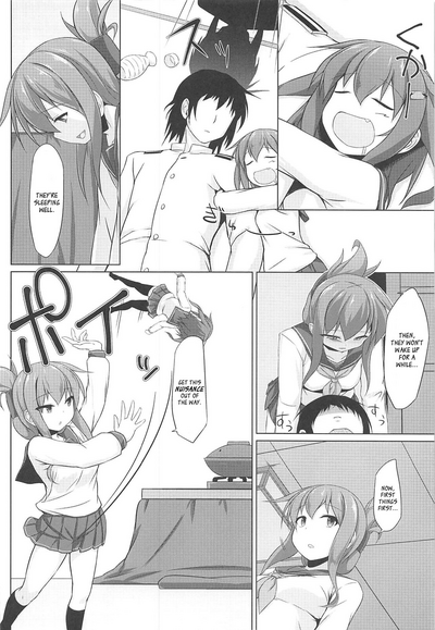 Threesome Series — Ikazuchi and Inazuma Beg for the Admiral’s Creampie  [C96] [Sirotaruto (Kotaru, Shirasaki Karu)]