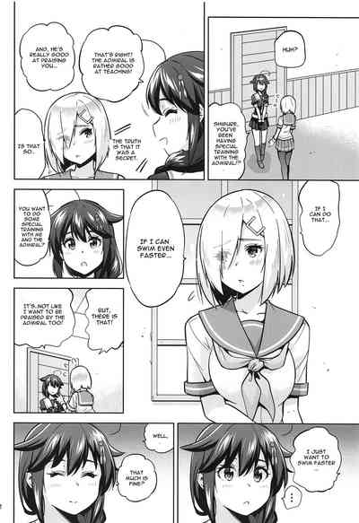 Threesome Series — Navy Girls Shigure & Hamakaze in Shiny Swimsuit Fuck [C96 sarfatation]
