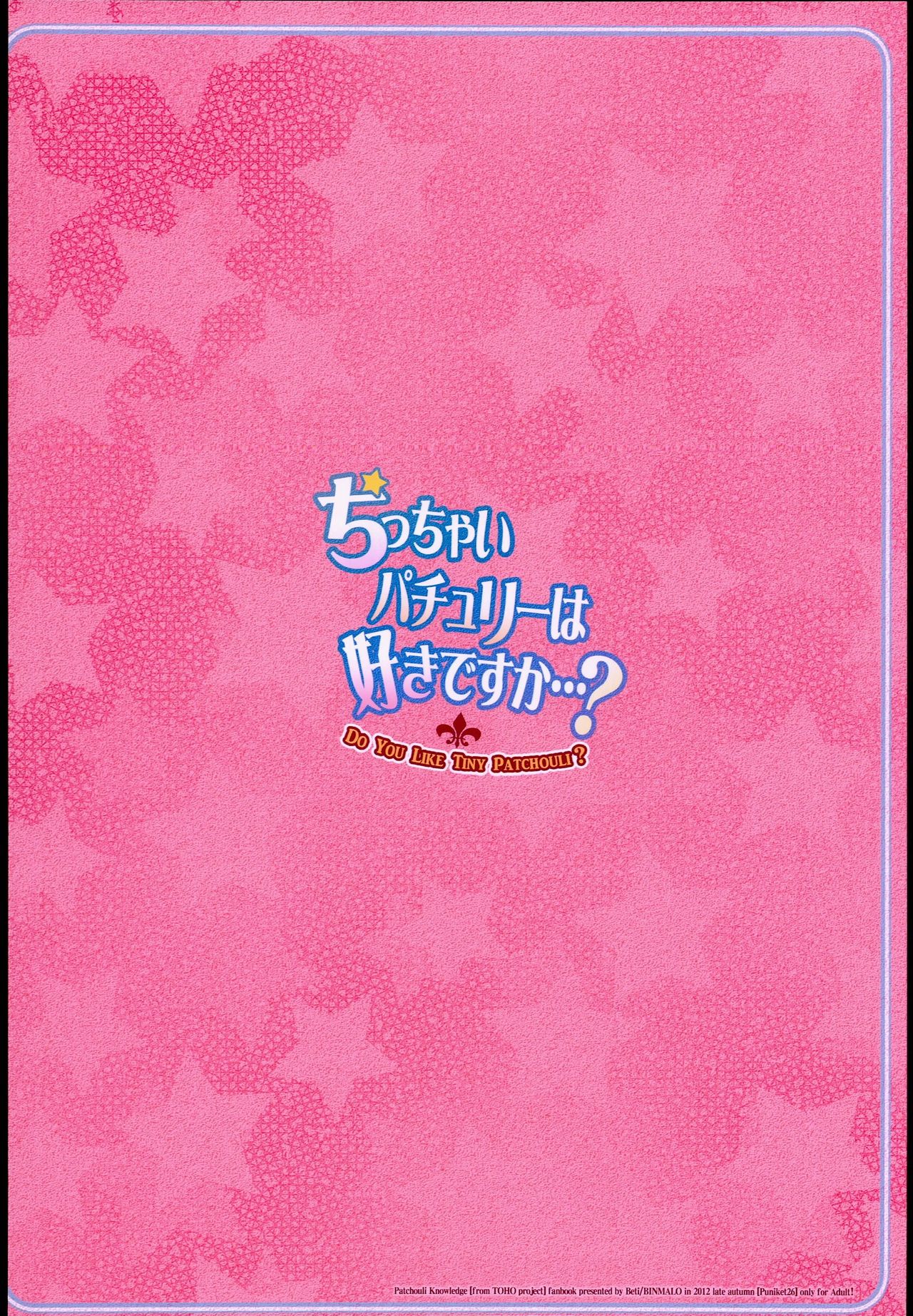 Tiny Loli Series — Do You Like Tiny Patchouli? [Kasen Roman]