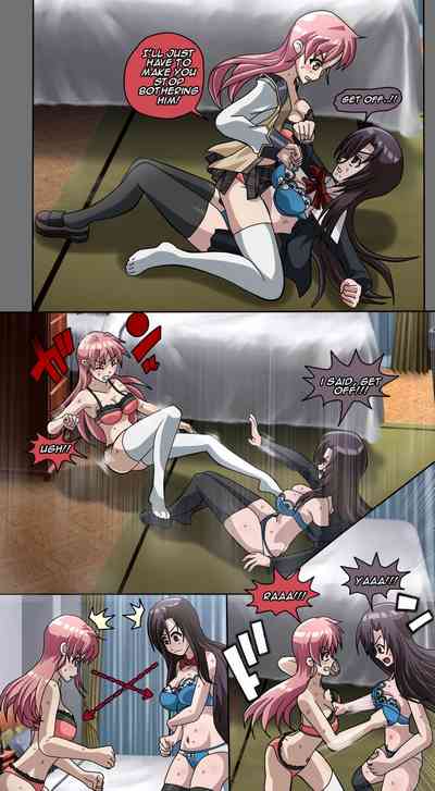 Violent Catfight Series — Obsessive Yandere Girls Kotohana and Haruka Brutal Fuck Fight Over a Man